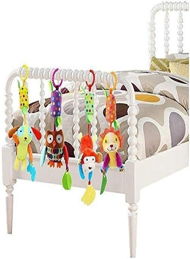 Slipps Educational Baby Rattle, Electronic Light Musical Teether - Baby Sensory Sound Toys, 3-12 Months Plush Animals (Pack of 4) - Image 5